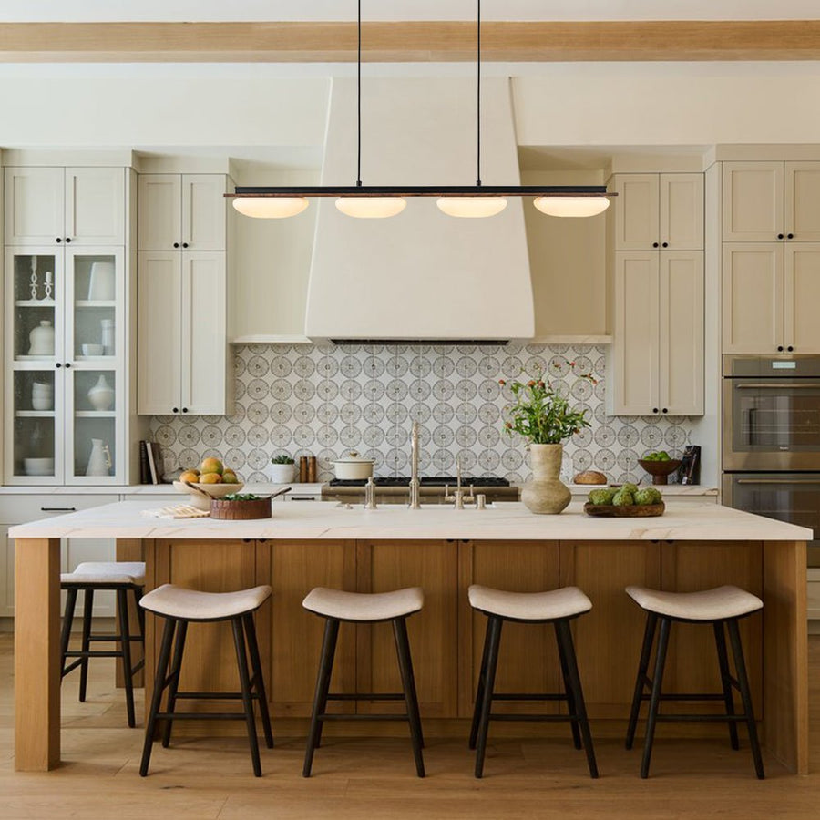 Farmhouze Light - Farmhouse Dimmable LED Wood Island Pendant Chandelier - Chandelier - Square Shade - 