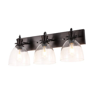 Farmhouze Light - Farmhouse Dual Mount Seeded Glass Linear Ceiling Light - Ceiling Light - Oil - Rubbed Bronze - 