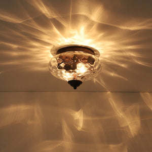 Farmhouze Light - Farmhouse Glass Flush Mount Ceiling Light - Ceiling Light - Black - 2 Packs - 