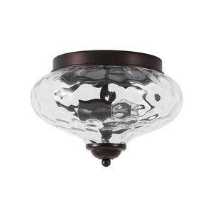 Farmhouze Light - Farmhouse Glass Flush Mount Ceiling Light - Ceiling Light - Oil - Rubbed Bronze - 1 Pack - 