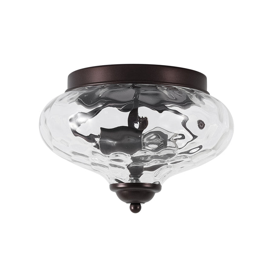 Farmhouze Light - Farmhouse Glass Flush Mount Ceiling Light - Ceiling Light - Oil - Rubbed Bronze - 1 Pack - 