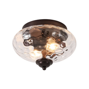 Farmhouze Light - Farmhouse Glass Flush Mount Ceiling Light - Ceiling Light - Oil - Rubbed Bronze - 2 Packs - 