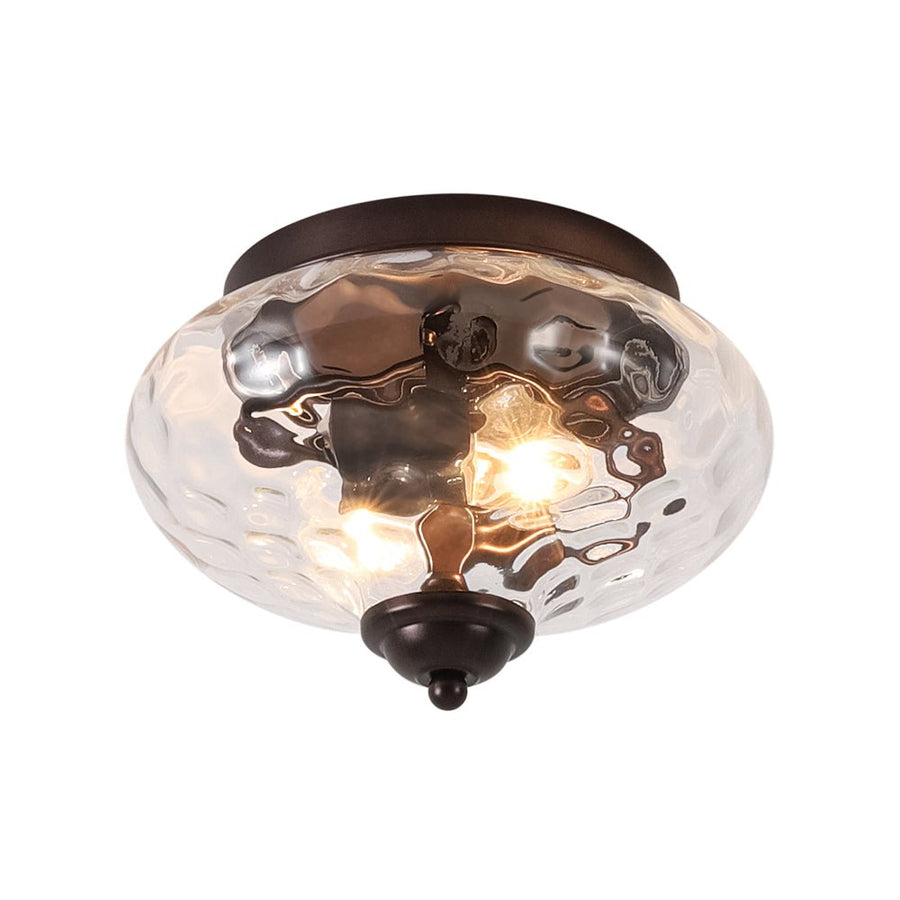 Farmhouze Light - Farmhouse Glass Flush Mount Ceiling Light - Ceiling Light - Oil - Rubbed Bronze - 2 Packs - 