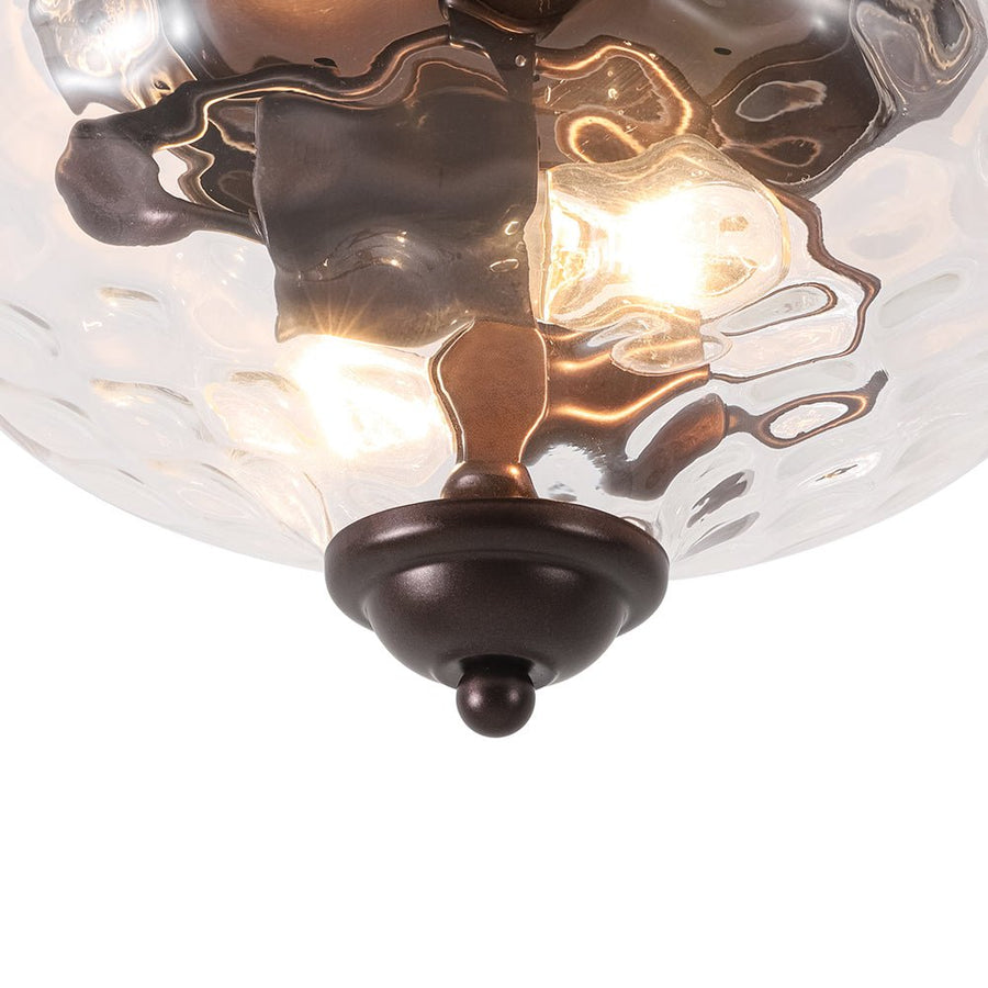 Farmhouze Light - Farmhouse Glass Flush Mount Ceiling Light - Ceiling Light - Oil - Rubbed Bronze - 2 Packs - 