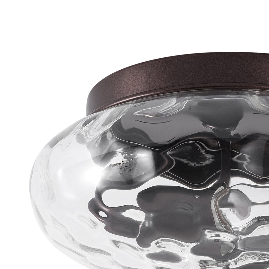 Farmhouze Light - Farmhouse Glass Flush Mount Ceiling Light - Ceiling Light - Oil - Rubbed Bronze - 2 Packs - 