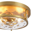 Load image into Gallery viewer, Farmhouze Light-Farmhouse Round Hammered Glass Semi Flush Mount Light-Ceiling Light-Brass-
