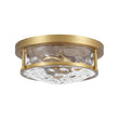 Load image into Gallery viewer, Farmhouze Light-Farmhouse Round Hammered Glass Semi Flush Mount Light-Ceiling Light-Brass-
