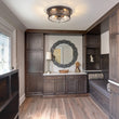 Load image into Gallery viewer, Farmhouze Light-Farmhouse Round Hammered Glass Semi Flush Mount Light-Ceiling Light-Oil-Rubbed Bronze-

