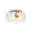 Load image into Gallery viewer, Farmhouze Light-Farmhouse Round Wide Clear Water Glass Ceiling Light-Ceiling Light-Brass-
