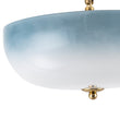 Load image into Gallery viewer, Farmhouze Light-Farmhouse Shaker Milky Blue Art Glass Dome Ceiling Light-Ceiling Light-Brass-
