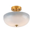 Load image into Gallery viewer, Farmhouze Light-Farmhouse Shaker Milky Blue Art Glass Dome Ceiling Light-Ceiling Light-Brass-
