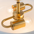 Load image into Gallery viewer, Farmhouze Light-Farmhouse Shaker Milky Blue Art Glass Dome Ceiling Light-Ceiling Light-Brass-
