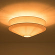 Load image into Gallery viewer, Farmhouze Light-Farmhouse Tiered Linen Flat Cone Cage Semi Flush Mount-Ceiling Light-19.7 in-
