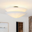 Load image into Gallery viewer, Farmhouze Light-Farmhouse Tiered Linen Flat Cone Cage Semi Flush Mount-Ceiling Light-23.6 in-
