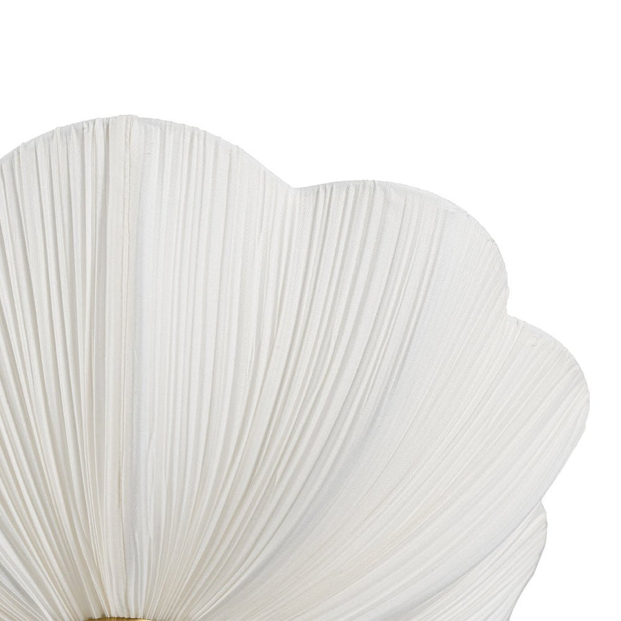 Farmhouze Light - Farmhouse White Fabric Round Scalloped Ceiling Light - Ceiling Light - Ivory (Back Order) - 