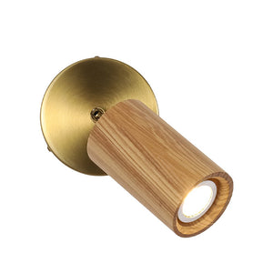 Farmhouze Light - Farmhouse Wood Grain Adjustable Cylinder Ceiling Spotlight - Ceiling Light - Ash Wood - 1 Pack - 