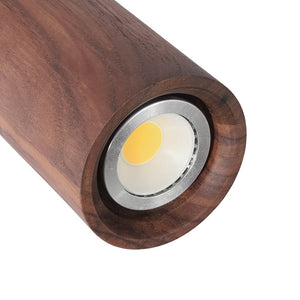 Farmhouze Light - Farmhouse Wood Grain Adjustable Cylinder Ceiling Spotlight - Ceiling Light - Walnut - 2 Packs - 