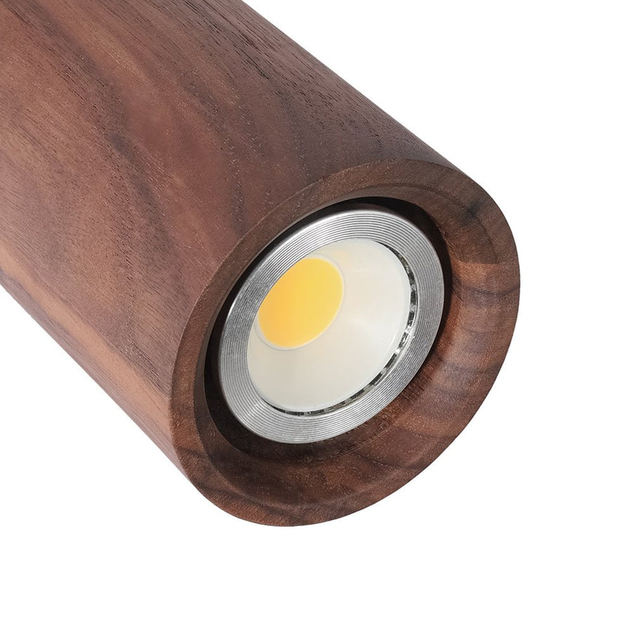 Farmhouze Light - Farmhouse Wood Grain Adjustable Cylinder Ceiling Spotlight - Ceiling Light - Walnut - 2 Packs - 