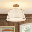 Load image into Gallery viewer, Farmhouze Light-French Bleached Woven String Drum Lantern Ceiling Light-Ceiling Light-16.9 in-
