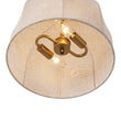 Load image into Gallery viewer, Farmhouze Light - French Country Beige Linen Pleated Drum Cage Semi Flush - Ceiling Light - 12 in - 
