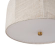 Load image into Gallery viewer, Farmhouze Light - French Country Beige Linen Pleated Drum Cage Semi Flush - Ceiling Light - 12 in - 

