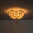 Load image into Gallery viewer, Farmhouze Light - French Country Beige Linen Round Pleated Cage Ceiling Light - Ceiling Light - 24 in - 
