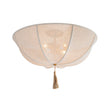 Load image into Gallery viewer, Farmhouze Light - French Country Beige Linen Round Pleated Cage Ceiling Light - Ceiling Light - 24 in - 
