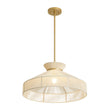 Load image into Gallery viewer, Farmhouze Light-French Country Bleached String Round Woven Cage Pendant-Chandelier-White-
