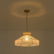 Load image into Gallery viewer, Farmhouze Light-French Country Bleached String Round Woven Cage Pendant-Chandelier-White-
