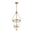 Load image into Gallery viewer, Farmhouze Light-French Country Candle Style Reeded Glass Bell Cage Ceiling Light-Ceiling Light-Brass-
