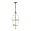 Load image into Gallery viewer, Farmhouze Light-French Country Candle Style Reeded Glass Bell Cage Ceiling Light-Ceiling Light-Brass-
