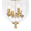 Load image into Gallery viewer, Farmhouze Light-French Country Candle Style Reeded Glass Bell Cage Ceiling Light-Ceiling Light-Brass-
