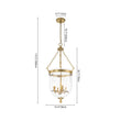 Load image into Gallery viewer, Farmhouze Light-French Country Candle Style Reeded Glass Bell Cage Ceiling Light-Ceiling Light-Brass-
