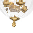 Load image into Gallery viewer, Farmhouze Light-French Country Candle Style Reeded Glass Bell Cage Ceiling Light-Ceiling Light-Brass-
