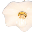 Load image into Gallery viewer, Farmhouze Light-French Country Ceramic Brass Pleated Flower Pendant-Pendant-Brass-
