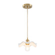 Load image into Gallery viewer, Farmhouze Light-French Country Ceramic Brass Pleated Flower Pendant-Pendant-Brass-

