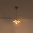 Load image into Gallery viewer, Farmhouze Light-French Country Ceramic Brass Pleated Flower Pendant-Pendant-Brass-
