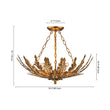 Load image into Gallery viewer, Farmhouze Light-French Country Gilde Gold Metal Botanical Cage Ceiling Light-Ceiling Light-Antique Gold-
