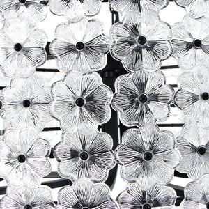 Farmhouze Light - French Country Luxe Glass Flower Round Drum Cage Chandelier - Chandelier - Black - 