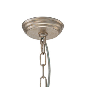 Farmhouze Light - French Country Rusty Silver 6 - Light Crystal Cage Chandelier - Chandelier - 6 Bulbs - 
