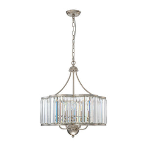 Farmhouze Light - French Country Rusty Silver 6 - Light Crystal Cage Chandelier - Chandelier - 6 Bulbs - 