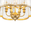 Load image into Gallery viewer, Farmhouze Light-French Country Rusty Silver 6-Light Crystal Cage Chandelier-Chandelier-Gold-
