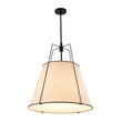 Load image into Gallery viewer, Farmhouze Light - French Country Tapered Drum Linen Lantern Pendant Light - Chandelier - Black - 23in - 
