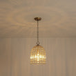 Load image into Gallery viewer, Farmhouze Light - French Country Vintage Crystal Lantern Pendant Light - Chandelier - Brass - 
