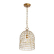 Load image into Gallery viewer, Farmhouze Light - French Country Vintage Crystal Lantern Pendant Light - Chandelier - Brass - 
