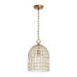 Load image into Gallery viewer, Farmhouze Light - French Country Vintage Crystal Lantern Pendant Light - Chandelier - Brass - 
