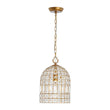 Load image into Gallery viewer, Farmhouze Light - French Country Vintage Crystal Lantern Pendant Light - Chandelier - Brass - 
