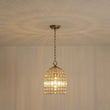 Load image into Gallery viewer, Farmhouze Light - French Country Vintage Crystal Lantern Pendant Light - Chandelier - Brass - 
