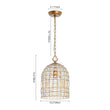 Load image into Gallery viewer, Farmhouze Light - French Country Vintage Crystal Lantern Pendant Light - Chandelier - Brass - 
