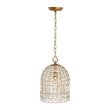 Load image into Gallery viewer, Farmhouze Light - French Country Vintage Crystal Lantern Pendant Light - Chandelier - Brass - 
